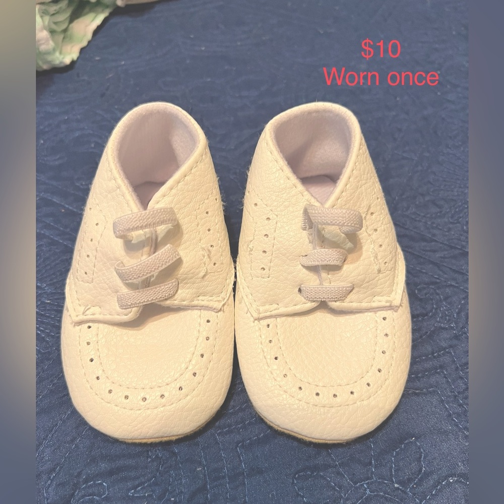 Infant shoes.  Worn once and in perfect condition.